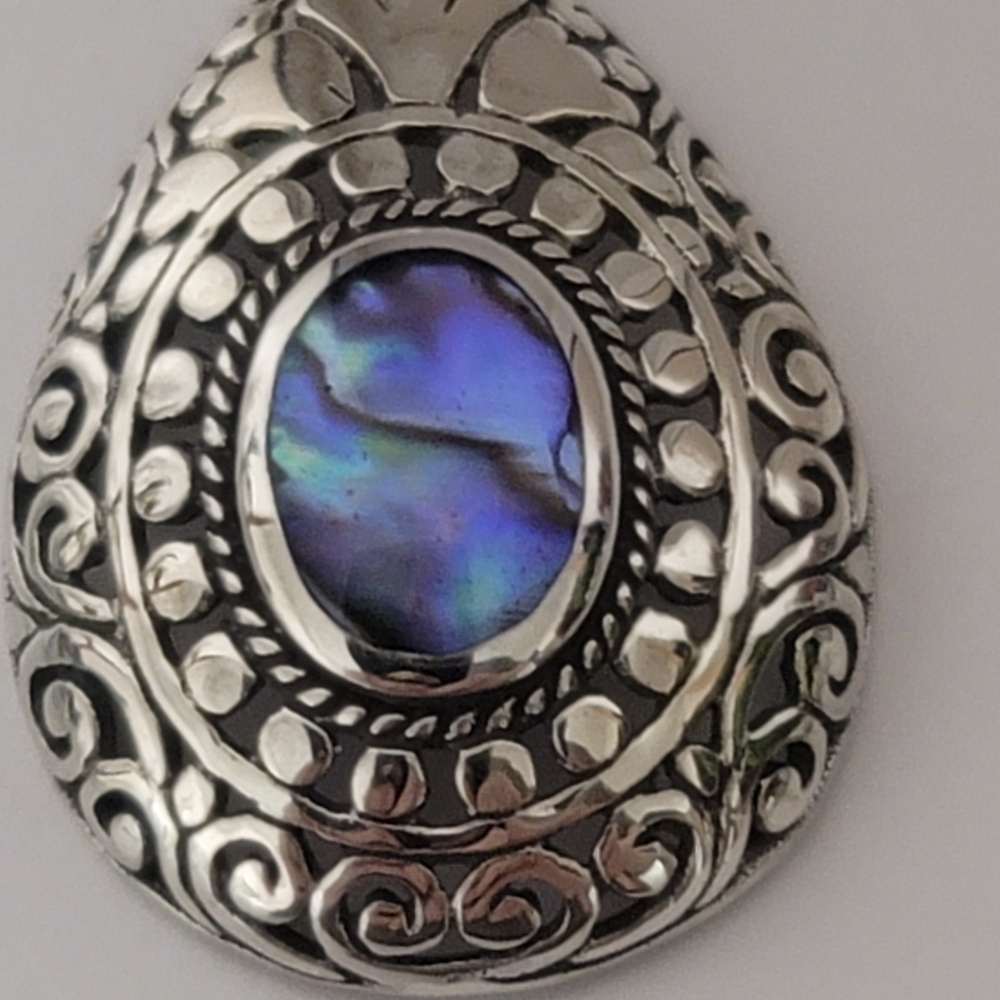 Abalone Sterling Silver Earrings - Picture 4 of 8